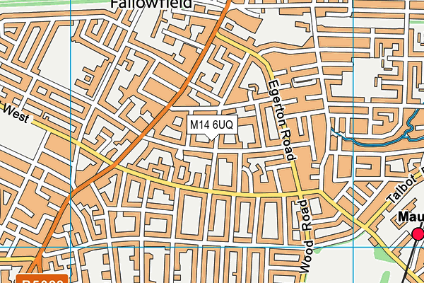 M14 6UQ map - OS VectorMap District (Ordnance Survey) M14 6UQ map - OS VectorMap District (Ordnance Survey)