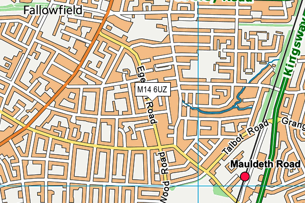 M14 6UZ map - OS VectorMap District (Ordnance Survey) M14 6UZ map - OS VectorMap District (Ordnance Survey)