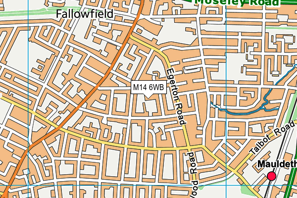 M14 6WB map - OS VectorMap District (Ordnance Survey) M14 6WB map - OS VectorMap District (Ordnance Survey)