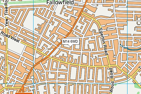 M14 6WD map - OS VectorMap District (Ordnance Survey) M14 6WD map - OS VectorMap District (Ordnance Survey)