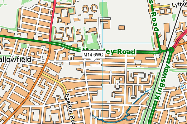 M14 6WQ map - OS VectorMap District (Ordnance Survey) M14 6WQ map - OS VectorMap District (Ordnance Survey)