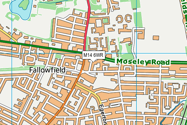 M14 6WR map - OS VectorMap District (Ordnance Survey) M14 6WR map - OS VectorMap District (Ordnance Survey)