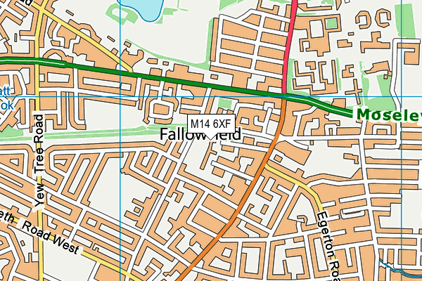 M14 6XF map - OS VectorMap District (Ordnance Survey) M14 6XF map - OS VectorMap District (Ordnance Survey)