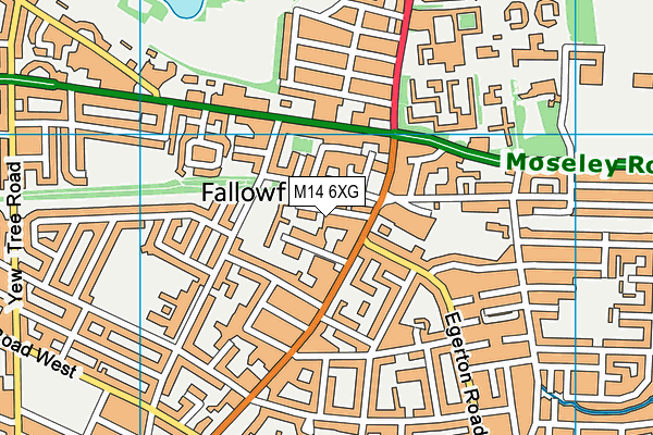 M14 6XG map - OS VectorMap District (Ordnance Survey) M14 6XG map - OS VectorMap District (Ordnance Survey)