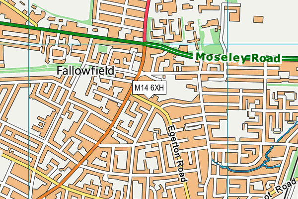 M14 6XH map - OS VectorMap District (Ordnance Survey) M14 6XH map - OS VectorMap District (Ordnance Survey)