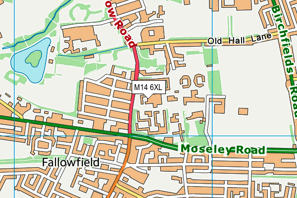 M14 6XL map - OS VectorMap District (Ordnance Survey) M14 6XL map - OS VectorMap District (Ordnance Survey)