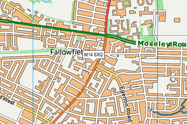 M14 6XQ map - OS VectorMap District (Ordnance Survey) M14 6XQ map - OS VectorMap District (Ordnance Survey)
