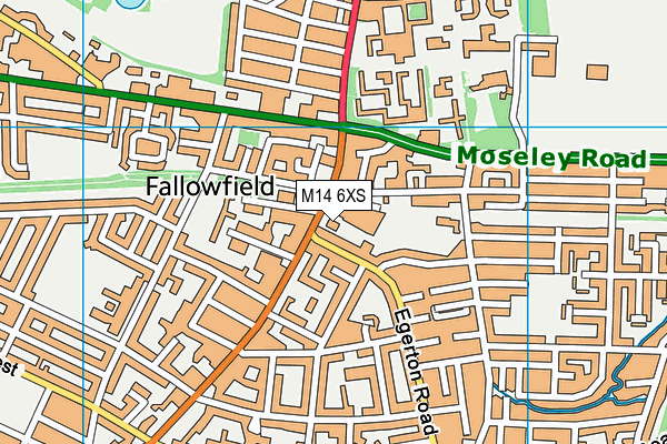 M14 6XS map - OS VectorMap District (Ordnance Survey) M14 6XS map - OS VectorMap District (Ordnance Survey)