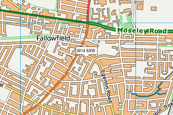 M14 6XW map - OS VectorMap District (Ordnance Survey) M14 6XW map - OS VectorMap District (Ordnance Survey)