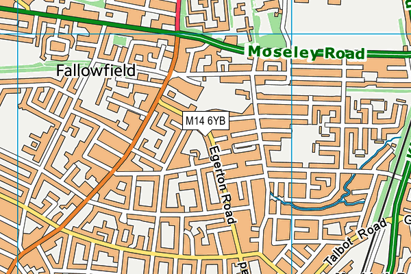 M14 6YB map - OS VectorMap District (Ordnance Survey) M14 6YB map - OS VectorMap District (Ordnance Survey)
