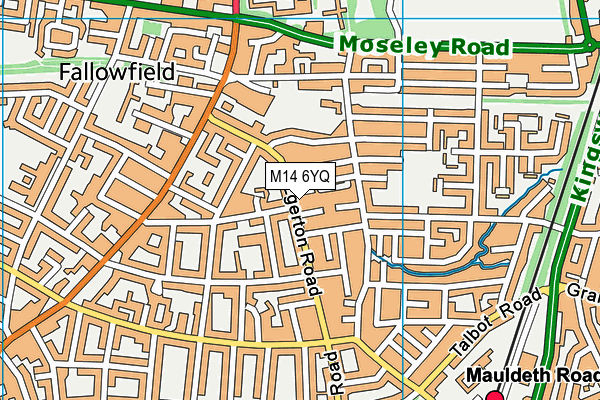 M14 6YQ map - OS VectorMap District (Ordnance Survey) M14 6YQ map - OS VectorMap District (Ordnance Survey)