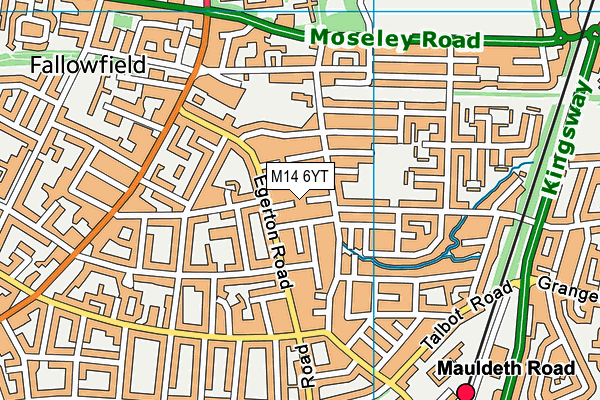 M14 6YT map - OS VectorMap District (Ordnance Survey) M14 6YT map - OS VectorMap District (Ordnance Survey)