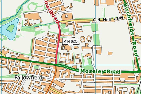 M14 6ZQ map - OS VectorMap District (Ordnance Survey) M14 6ZQ map - OS VectorMap District (Ordnance Survey)