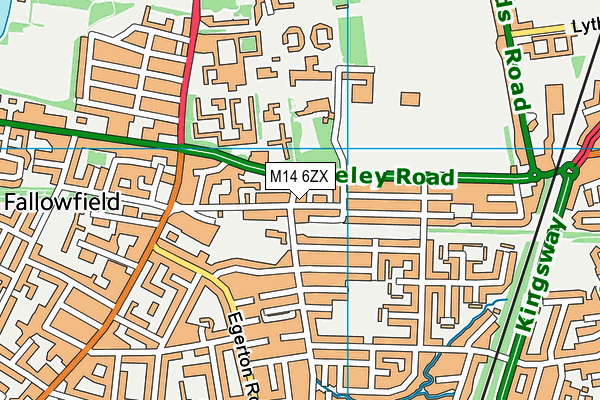 M14 6ZX map - OS VectorMap District (Ordnance Survey) M14 6ZX map - OS VectorMap District (Ordnance Survey)