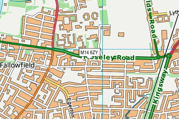 M14 6ZY map - OS VectorMap District (Ordnance Survey) M14 6ZY map - OS VectorMap District (Ordnance Survey)