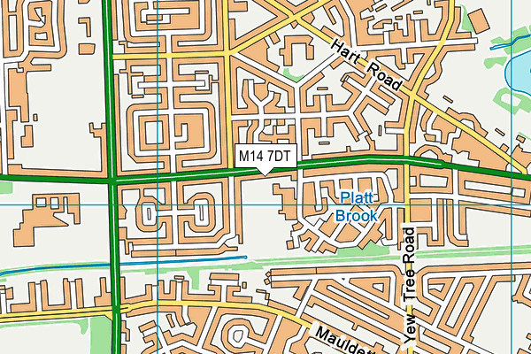 M14 7DT map - OS VectorMap District (Ordnance Survey) M14 7DT map - OS VectorMap District (Ordnance Survey)