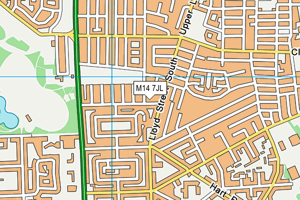 M14 7JL map - OS VectorMap District (Ordnance Survey) M14 7JL map - OS VectorMap District (Ordnance Survey)