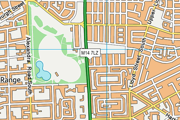 M14 7LZ map - OS VectorMap District (Ordnance Survey) M14 7LZ map - OS VectorMap District (Ordnance Survey)