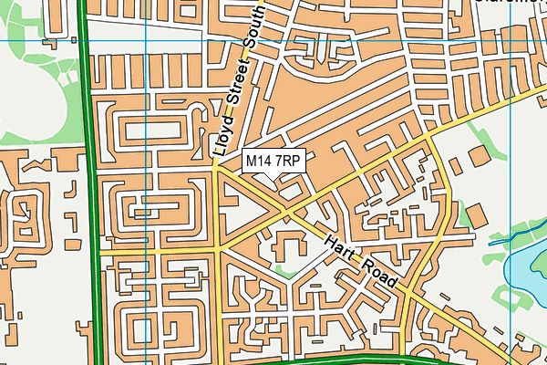M14 7RP map - OS VectorMap District (Ordnance Survey) M14 7RP map - OS VectorMap District (Ordnance Survey)