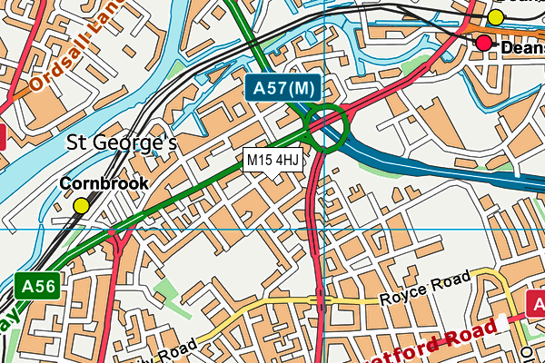 M15 4HJ map - OS VectorMap District (Ordnance Survey) M15 4HJ map - OS VectorMap District (Ordnance Survey)