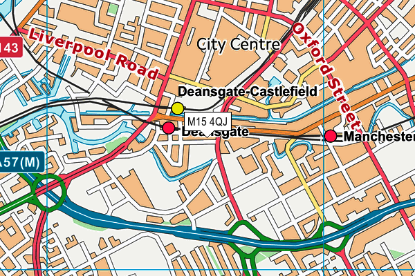 M15 4QJ map - OS VectorMap District (Ordnance Survey)