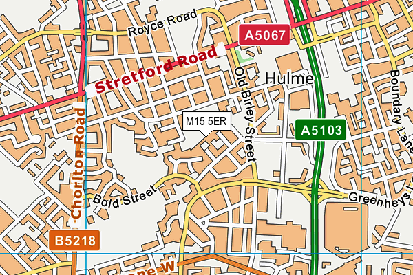 M15 5ER map - OS VectorMap District (Ordnance Survey) M15 5ER map - OS VectorMap District (Ordnance Survey)