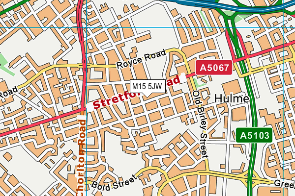M15 5JW map - OS VectorMap District (Ordnance Survey) M15 5JW map - OS VectorMap District (Ordnance Survey)