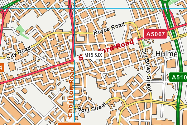 M15 5JX map - OS VectorMap District (Ordnance Survey)