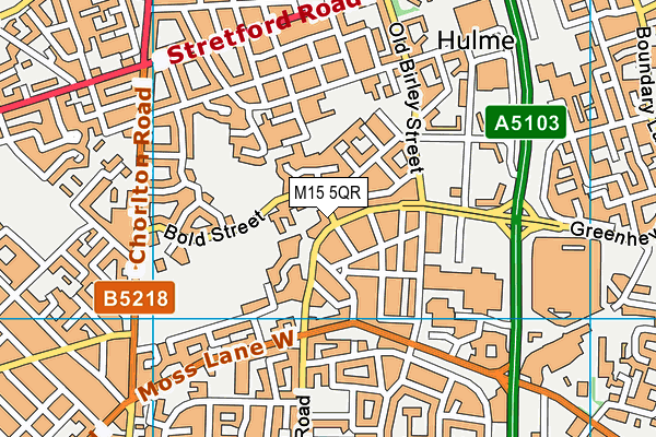 M15 5QR map - OS VectorMap District (Ordnance Survey)