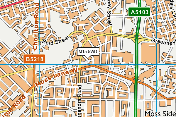 M15 5WD map - OS VectorMap District (Ordnance Survey) M15 5WD map - OS VectorMap District (Ordnance Survey)