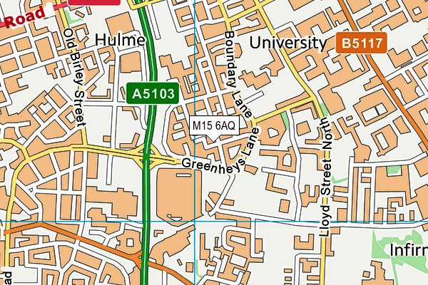 M15 6AQ map - OS VectorMap District (Ordnance Survey) M15 6AQ map - OS VectorMap District (Ordnance Survey)