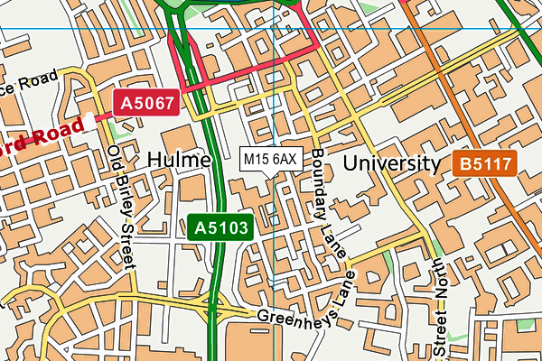 M15 6AX map - OS VectorMap District (Ordnance Survey) M15 6AX map - OS VectorMap District (Ordnance Survey)