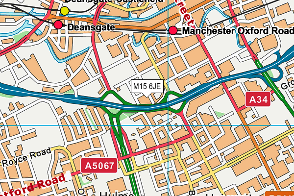 M15 6JE map - OS VectorMap District (Ordnance Survey) M15 6JE map - OS VectorMap District (Ordnance Survey)