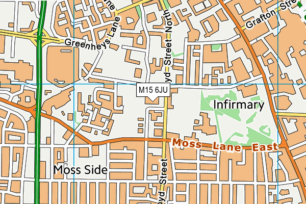 M15 6JU map - OS VectorMap District (Ordnance Survey) M15 6JU map - OS VectorMap District (Ordnance Survey)