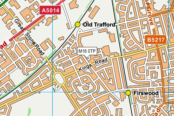 M16 0TP map - OS VectorMap District (Ordnance Survey) M16 0TP map - OS VectorMap District (Ordnance Survey)