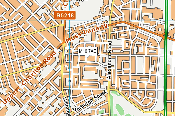 M16 7AE map - OS VectorMap District (Ordnance Survey) M16 7AE map - OS VectorMap District (Ordnance Survey)