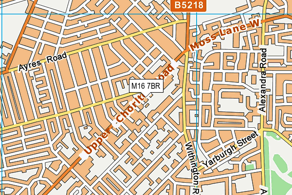 M16 7BR map - OS VectorMap District (Ordnance Survey) M16 7BR map - OS VectorMap District (Ordnance Survey)