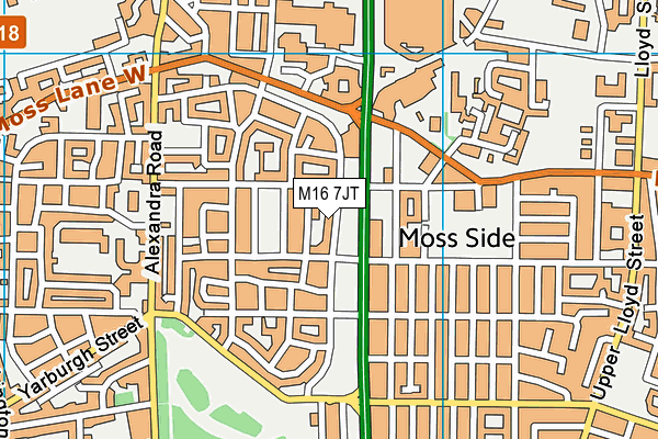 M16 7JT map - OS VectorMap District (Ordnance Survey) M16 7JT map - OS VectorMap District (Ordnance Survey)