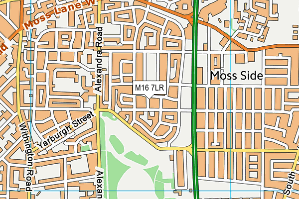 M16 7LR map - OS VectorMap District (Ordnance Survey) M16 7LR map - OS VectorMap District (Ordnance Survey)