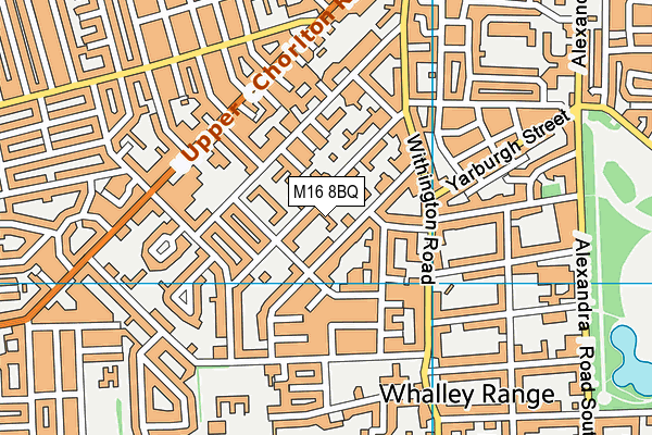 M16 8BQ map - OS VectorMap District (Ordnance Survey) M16 8BQ map - OS VectorMap District (Ordnance Survey)