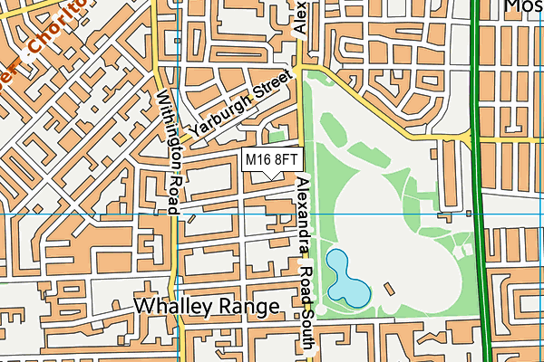 M16 8FT map - OS VectorMap District (Ordnance Survey) M16 8FT map - OS VectorMap District (Ordnance Survey)