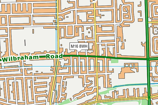 M16 8WH map - OS VectorMap District (Ordnance Survey) M16 8WH map - OS VectorMap District (Ordnance Survey)