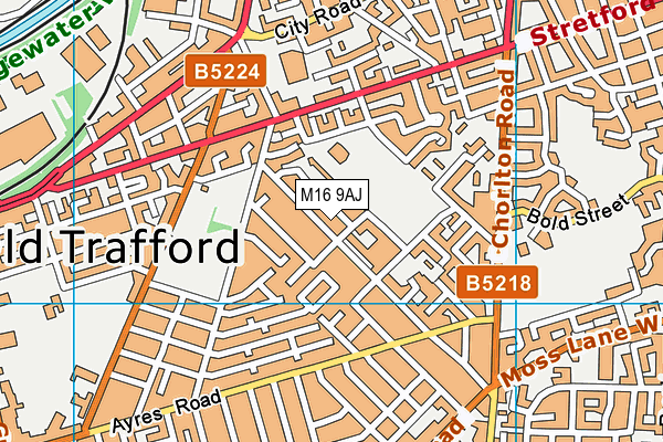 M16 9AJ map - OS VectorMap District (Ordnance Survey) M16 9AJ map - OS VectorMap District (Ordnance Survey)