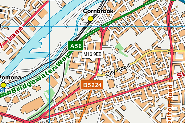 M16 9EB map - OS VectorMap District (Ordnance Survey) M16 9EB map - OS VectorMap District (Ordnance Survey)