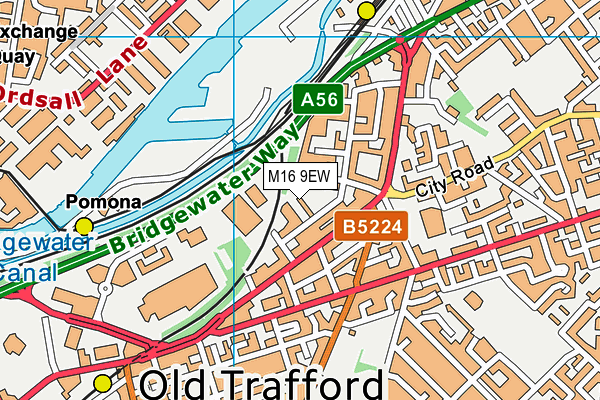 M16 9EW map - OS VectorMap District (Ordnance Survey) M16 9EW map - OS VectorMap District (Ordnance Survey)