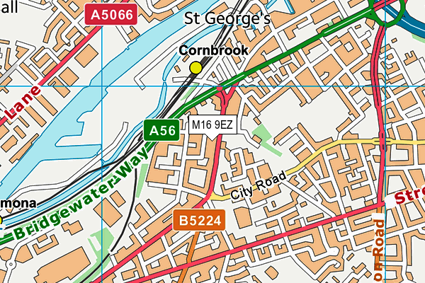M16 9EZ map - OS VectorMap District (Ordnance Survey) M16 9EZ map - OS VectorMap District (Ordnance Survey)