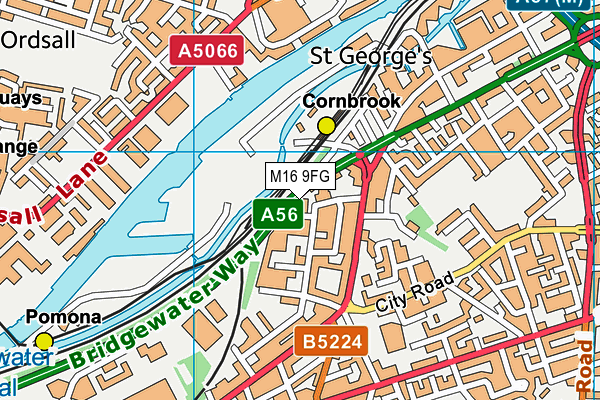 M16 9FG map - OS VectorMap District (Ordnance Survey) M16 9FG map - OS VectorMap District (Ordnance Survey)