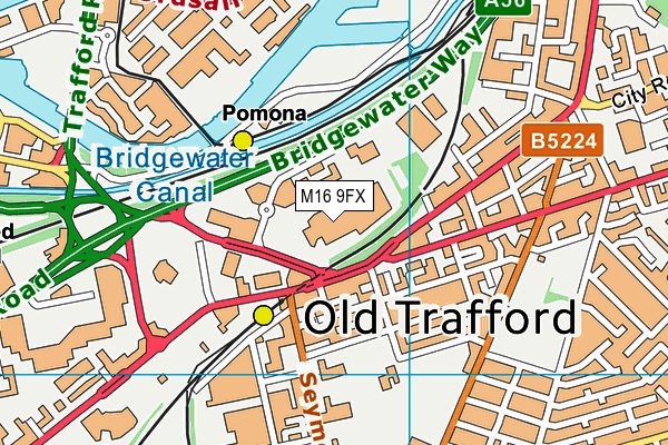 M16 9FX map - OS VectorMap District (Ordnance Survey) M16 9FX map - OS VectorMap District (Ordnance Survey)