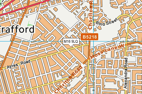 M16 9LQ map - OS VectorMap District (Ordnance Survey) M16 9LQ map - OS VectorMap District (Ordnance Survey)