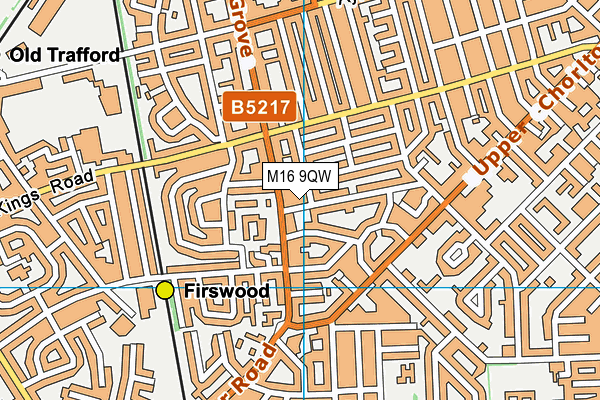 M16 9QW map - OS VectorMap District (Ordnance Survey) M16 9QW map - OS VectorMap District (Ordnance Survey)